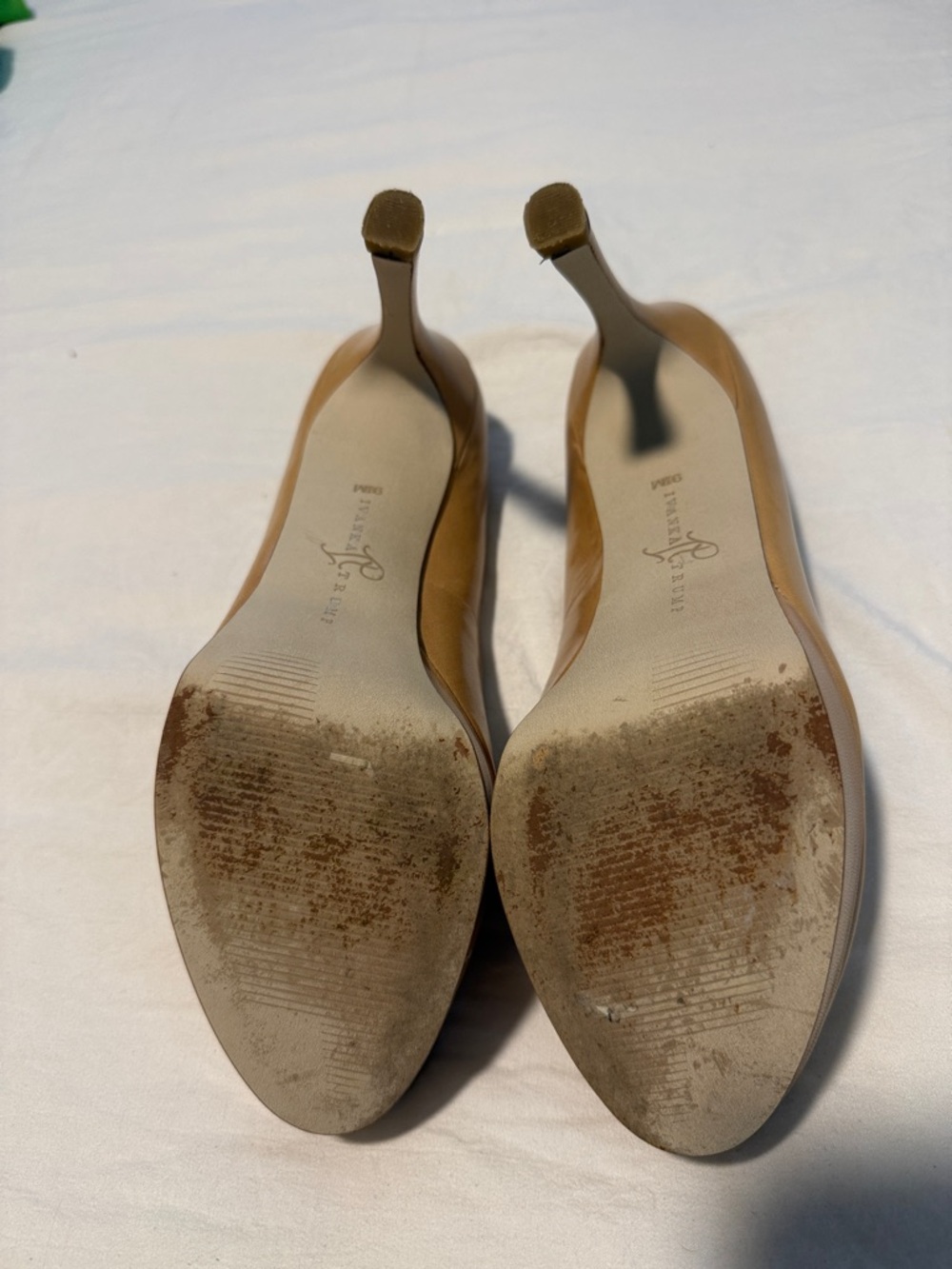 Ivanka Trump Tan Peep Toe Platform Pumps - Picture 7 of 7